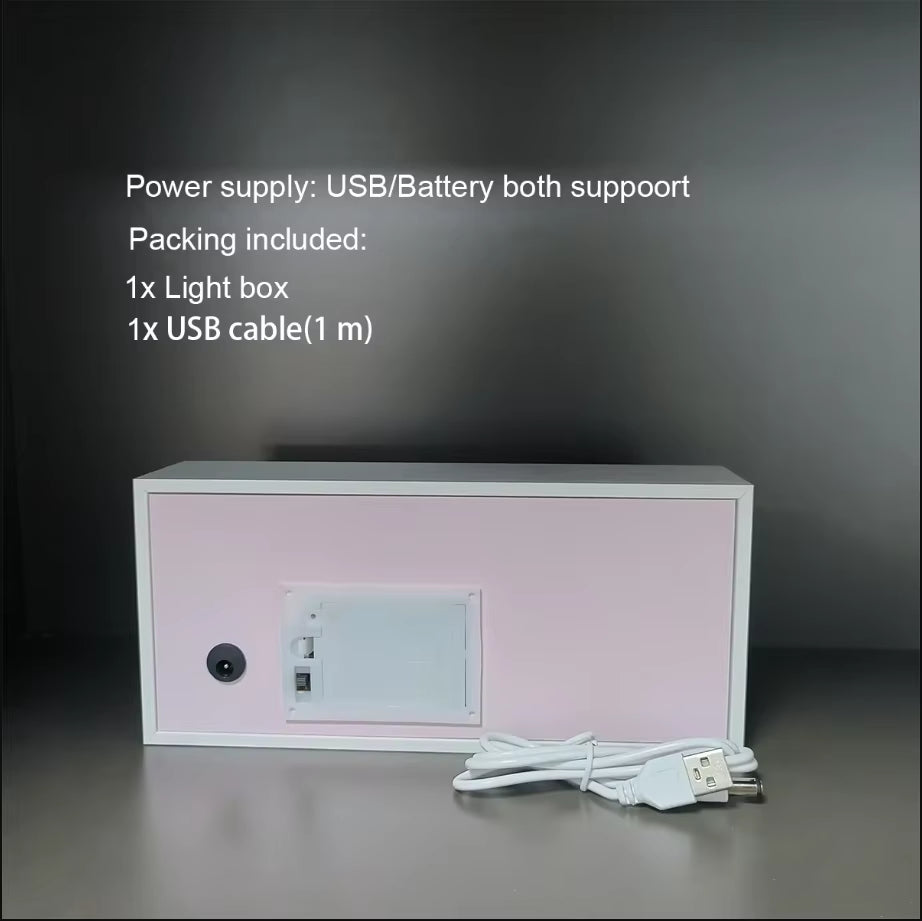 Anime Paper Carved Lamp Cute Figure 3D Paper Led Color Light Box Room Decoration Collect Night Light Gifts