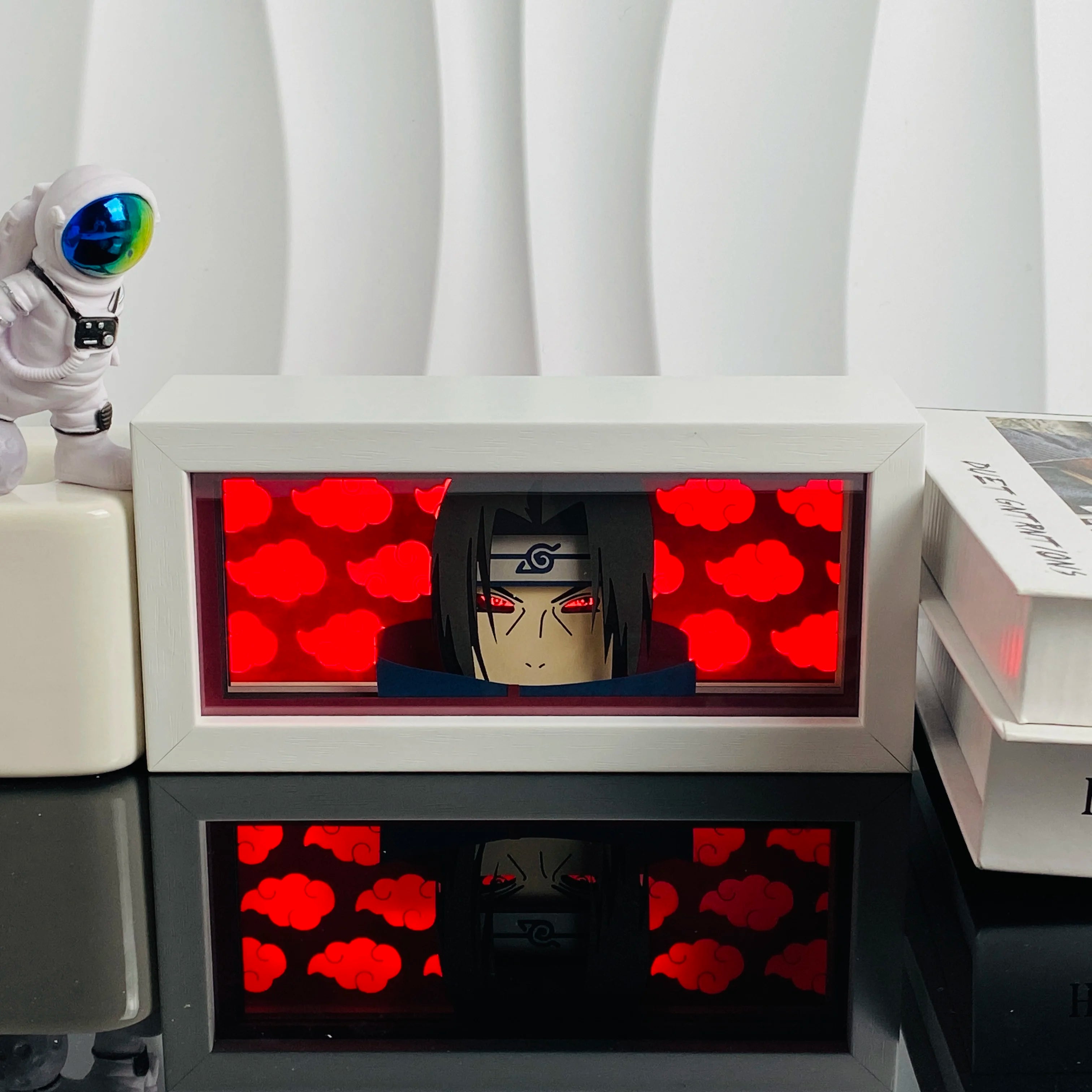 Anime Paper Carved Lamp Cute Figure 3D Paper Led Color Light Box Room Decoration Collect Night Light Gifts